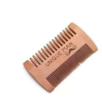 Natural Wood Mens Beard Comb NO LOGO [[product_type]] 3.27