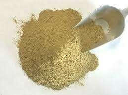 brown horsetail powder with scoop