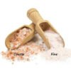 Pink Himalayan Salt Coarse and fine grain comparison