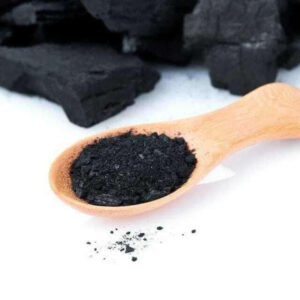 Activated Charcoal Powder in Spoon