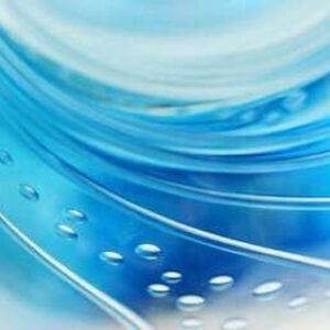 blue water and air bubbles infusions
