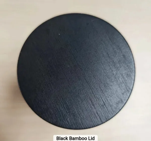 Black Matte Tumbler Candle Jar Bamboo Lid