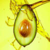 Avocado fruit and seed with oil