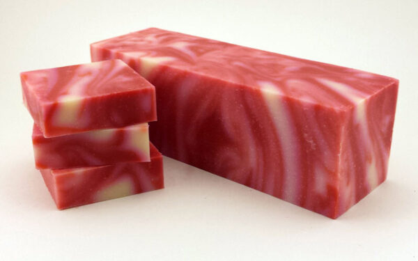 CANDY CANE SOAP BARS LOAF RED AND WHITE