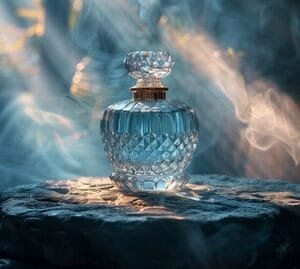 blue glass perfume bottle of Cinderella Disney Princess BBW Type Fragrance Oil